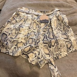 Snakeskin shorts